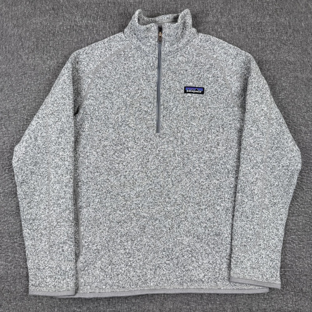 Patagonia Better Sweater Fleece Womens Large Gray 1/4 Zip Pullover Outdoor Ski